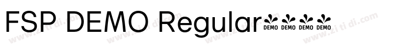 FSP DEMO Regular字体转换